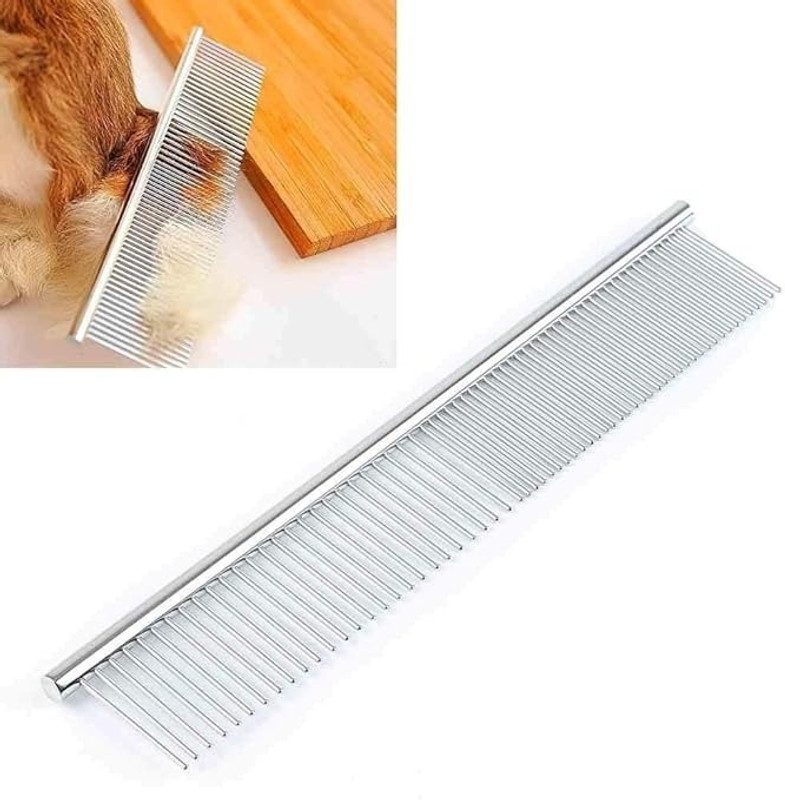WoofyPlanet Stainless Steel Pet Comb 7.5 Inch – Grooming & Detangling Brush for Dogs & Cats Basic Comb for  Dog & Cat