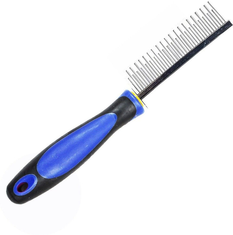 Emily Pets Detangling Pet Comb with Long & Short Stainless Steel Teeth for Removing Matted Basic Comb for  Dog, Cat