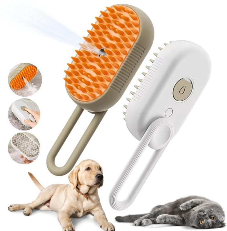 Aryavart Steam Brush for Dog, Cat Steam Brush 3 in 1 Water Brush for Dogs Basic Comb for  Cat, Dog