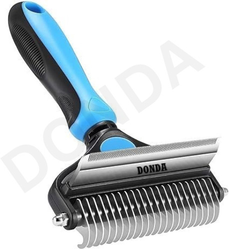 DONDA Pet grooming tools demitting brush-2 Sided and safe undercoat comb dogs Basic Comb for Dog & Cat