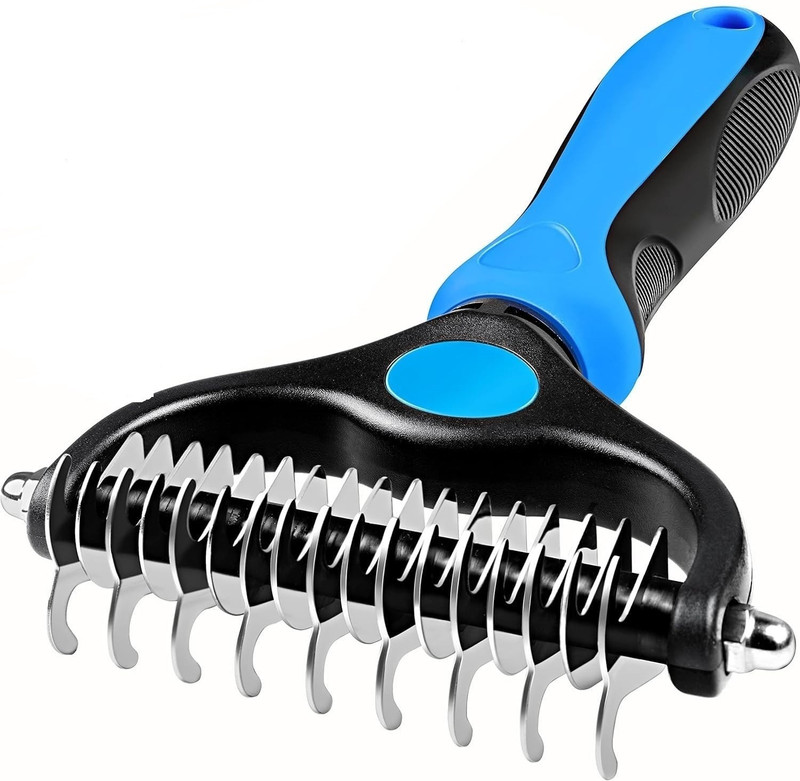 MAHADEV Pet Knot Comb Pets Fur Knot Cutter Professional Grooming Hair Removing Brush Slicker Brushes for  Dog & Cat