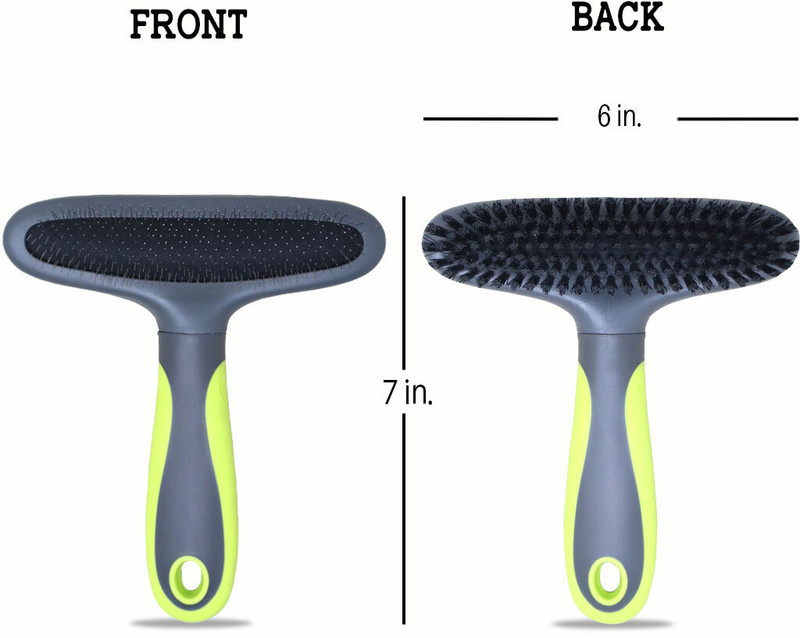 Plushmate Double Sided Slicker Brush with Soft Grip Handle Slicker Brushes for Dog & Cat