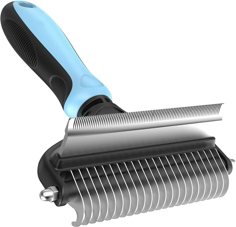 SEVENSPACE Dogs Comb 2 in 1 Deshedding Tool & Dematting Undercoat Rake for Mats Basic Comb for  Dog, Cat