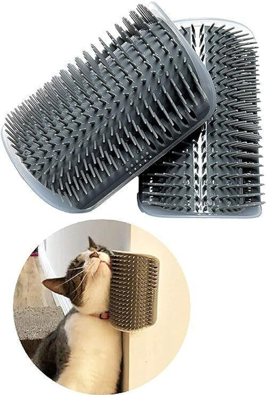 petshug Cat Self Groomer Wall Corner Brush Wire-pin Brushes for  Cat