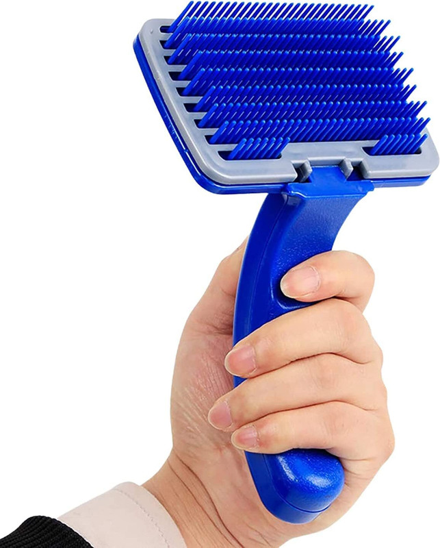 W9 Pet Products Self Cleaning Curved Handle Slicker Professional Brush Comb For Small Pets-M Slicker Brushes for  Dog