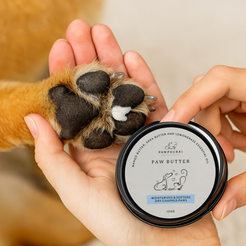 PAWPOURRI Paw Butter for Softening and moisturizing Dry and chapped Paws of Dogs and Cats Pet Conditioner(100 ml)