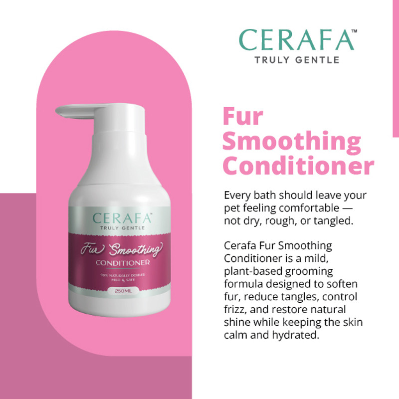 CERAFA Fur Smoothing Conditioner for Dogs & Cats || Pet Conditioner(250 ml)