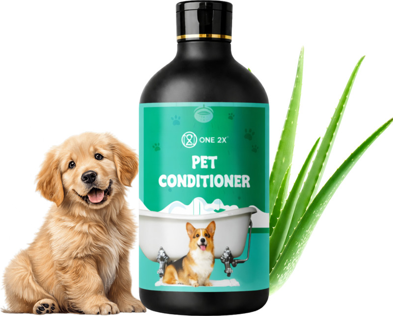 One 2x Pet Conditioner with Neem and Aloe Vera, Soothes Itching, Softens Coat, for Dogs Pet Conditioner(300 ml)