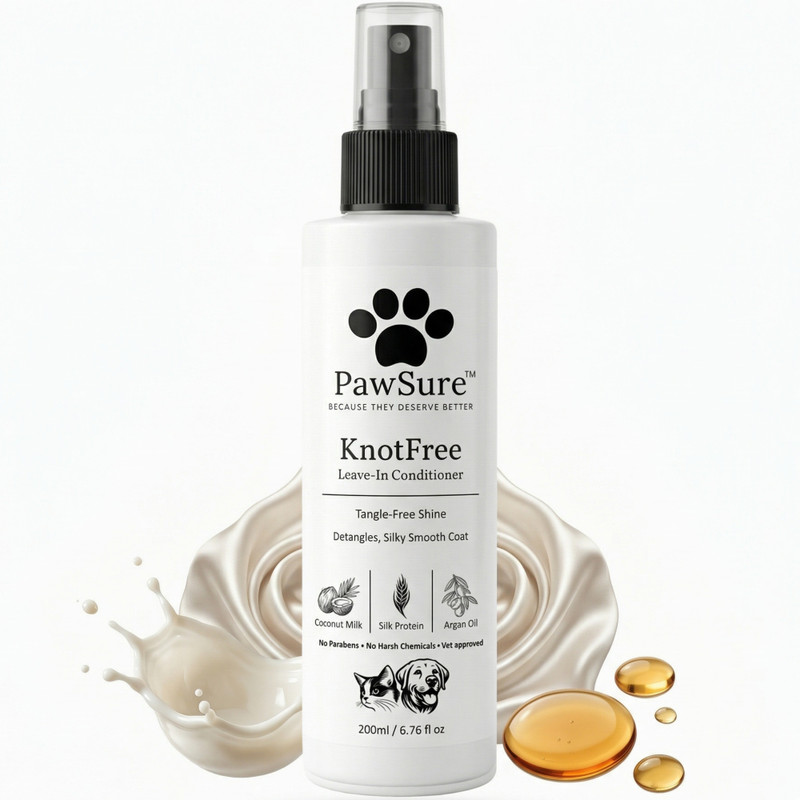 PawSure KnotFree Leave-In Detangling Spray for Dogs & Cats | Smooth & Tangle-Free Coat | Pet Conditioner(200 ml)
