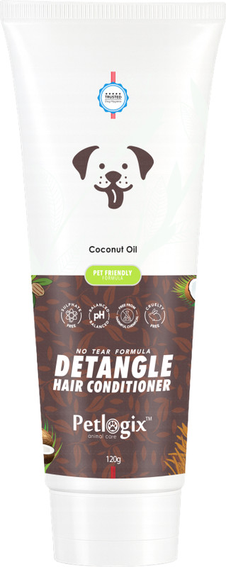 Petlogix Pet Conditioner for Dogs and Cats, Coconut Oil Formula, Soft & Tangle-Free Coat Pet Conditioner(120 ml)