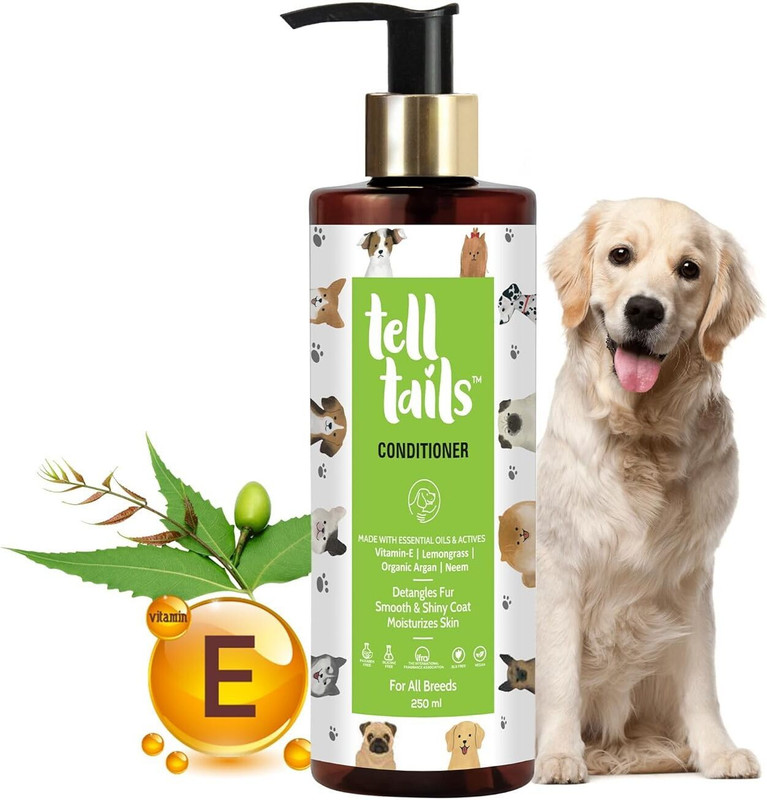 tell tails Natural Dog Conditioner | Soft & Shiny Coat | Repairs Damage | 250ml Pet Conditioner(250 ml)