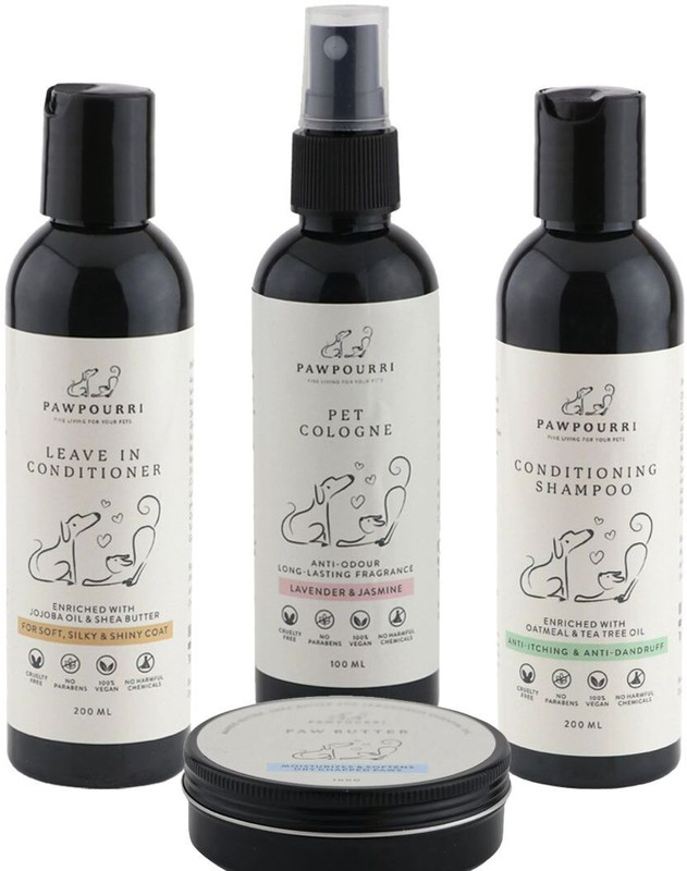 PAWPOURRI Pet Grooming Kit (Shampo200ml, Conditioner200ml, Paw Butter 100g, Cologne100g ) Pet Conditioner(600 ml)