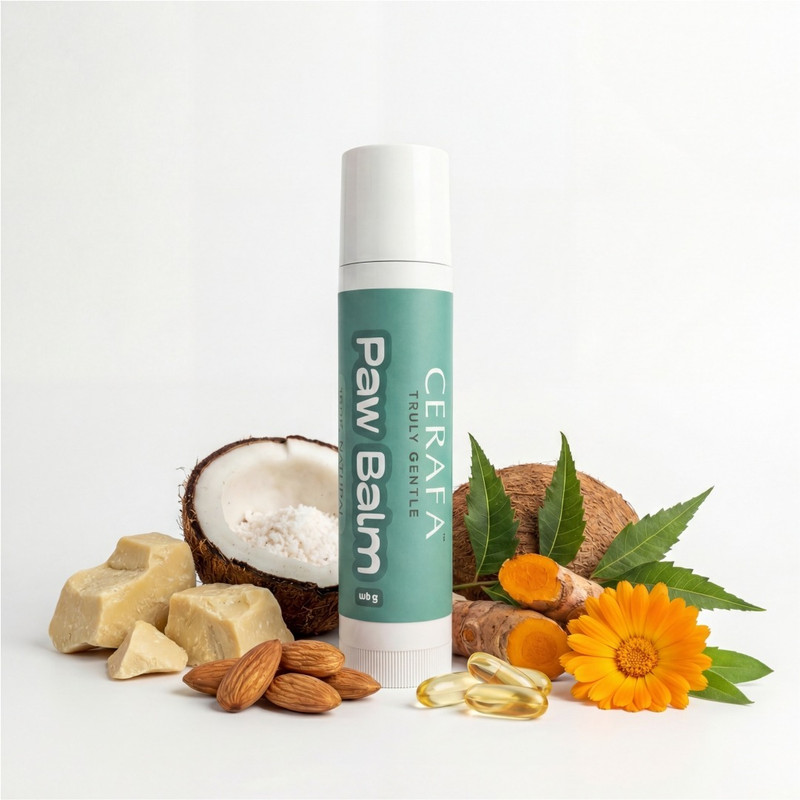 CERAFA Paw Balm for Dogs & Cats 5g | Moisturizer for Dry & Cracked Paws | Pet Conditioner(5 oz)