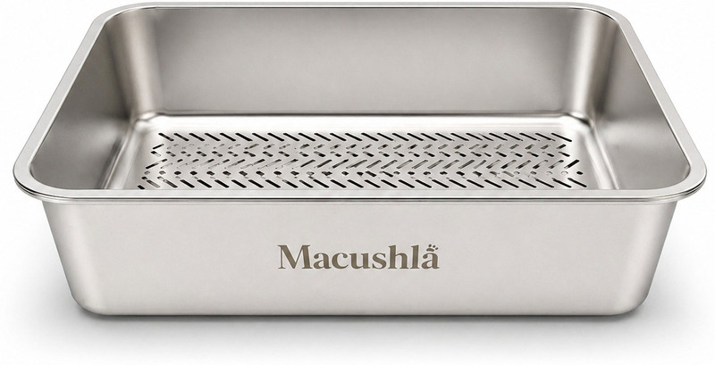 Macushla Twin Tray Cat Litter Tray with Sifting System Hard Crate Pet Crate