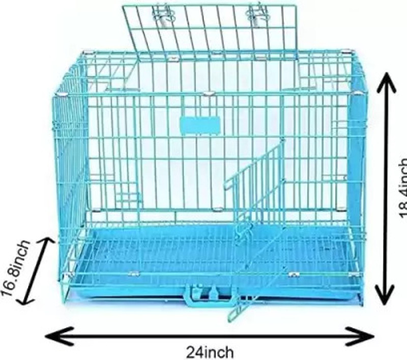 Animaux 30inch(Black)Dog & Cat Metal Cage with Removable Tray for all Dogs Hard Crate Pet Crate