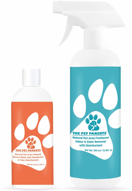 THE PET PARENTS Pet Area Freshener 500ML And Pet Area Cleaner 500ML -Long-Lasting Odor Spray Deodorizer(1000 ml, Pack of 2)