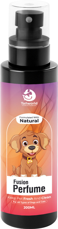 Tailworld Fusion Perfume Spray For Dogs & Cats, Daily Use, Removes Odour, Pet Deodoriser Deodorizer(200 ml, Pack of 1)