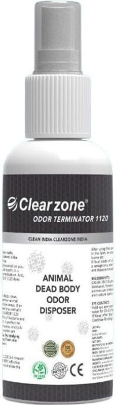 Clearzone ODOR TERMINATOR 1120 Animal Dead Body Odour Disposer,99.9% Bacteria&Germ Removal Deodorizer(150 ml, Pack of 1)