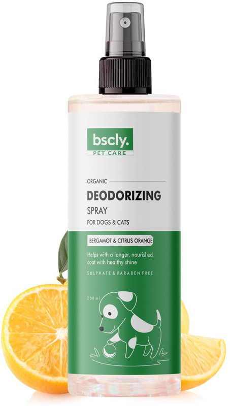 bscly Deodorizing Spray for Dogs & Cats | Vanilla & Caramel Deodorizer(200 ml, Pack of 1)