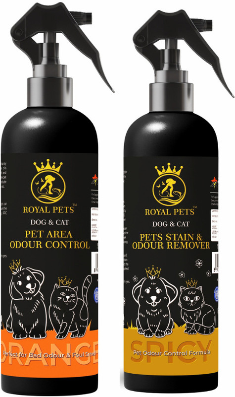 Royal Pets Stay Away Spray and Area Odour Control Spray for Dog and Cat Deodorizer(200 ml, Pack of 2)