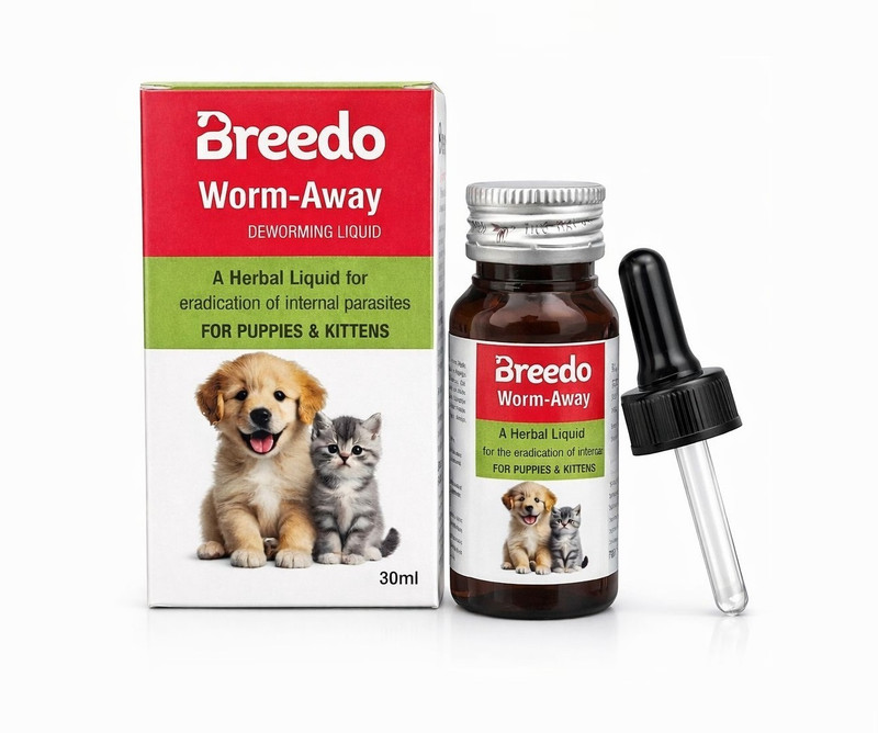 VETENEX Catch Worm Pet - Herbal Dewormer For Puppy and Cats - 30 ML Pet Dewormer(Puppy, Dogs, Cats)