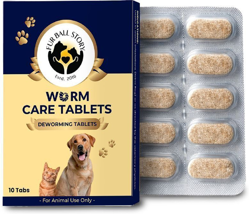 Fur Ball Story Worm No More: India's 1st Ayurvedic Tablets Pet Dewormer(Dogs, Cats)