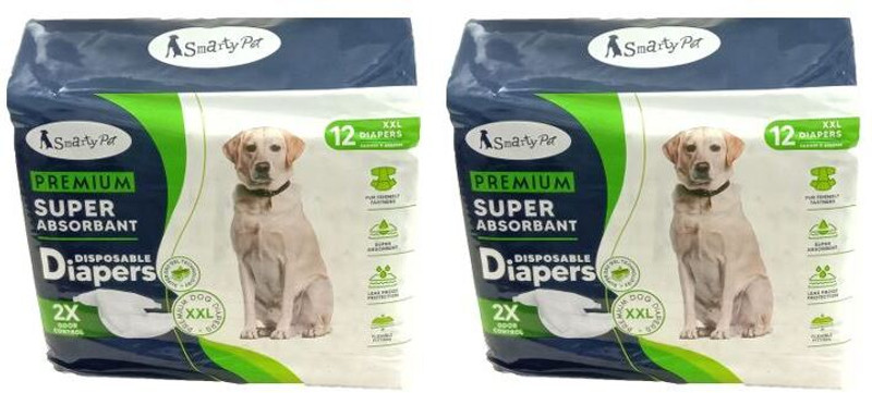 Petstreet Pet Diapers for Dogs Dog Diaper Pants for Daily Use & Travel Disposable Dog Diapers(Pack of 2 XXL)