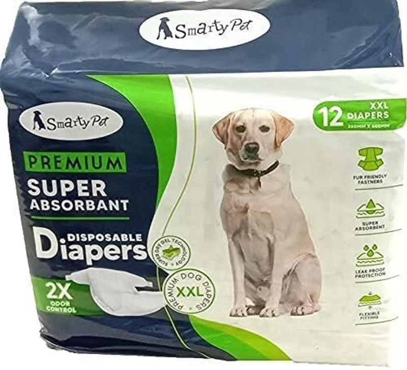 Puppy hugs Disposable Pet Diapers for Small Puppy or Small Breed Dogs-370MMX650MM-XXXL Disposable Dog Diapers(Pack of 1 XXXL)
