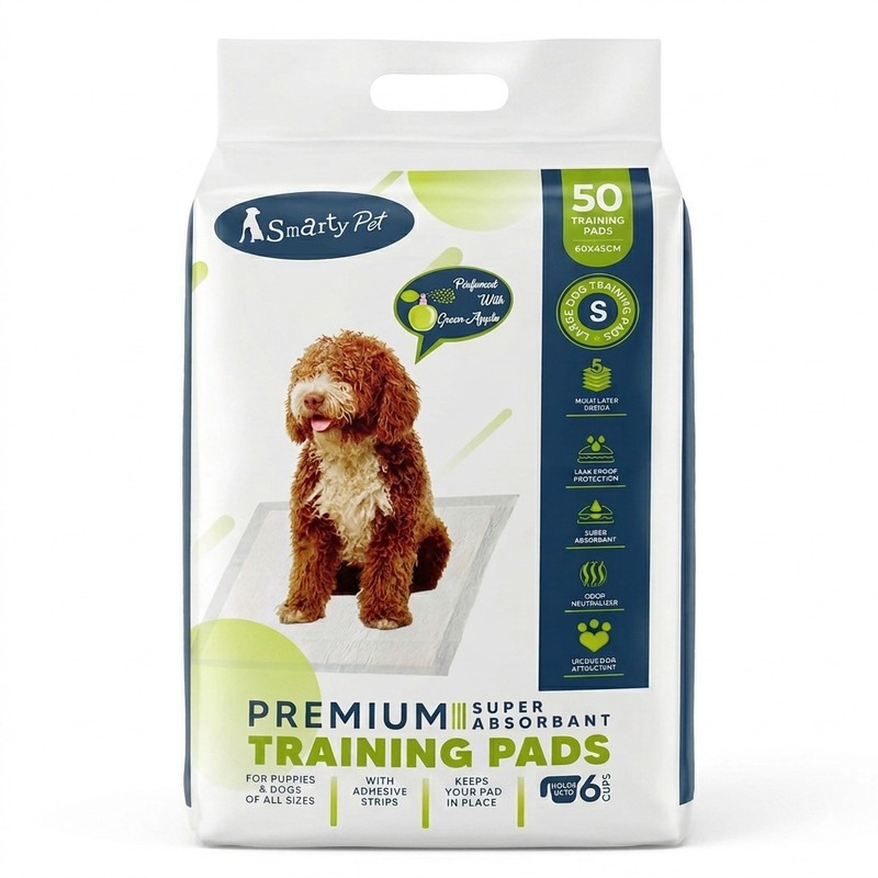 Puppy hugs Premium Super Absorbent Pet Training Pads for Small Dog -50 Pcs-60cmx45cm Disposable Dog & Cat Diapers(Pack of 50 M)
