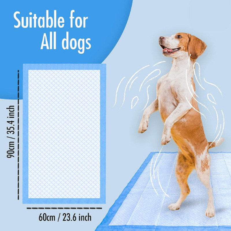 JNONI Disposable Pet Training Pads 60x90 cms Large Puppy Pee and Quick Drying Surface Washable Dog Diapers(Pack of 20 XL)
