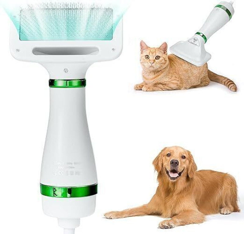 wagmart Pet Hair Dryer & Brush Pet Dryer(White)