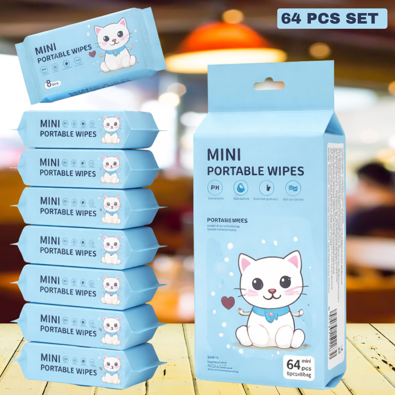 TruSwag Keeps pet fresh all day Pet Ear Eye Wipes(Pack of 64)