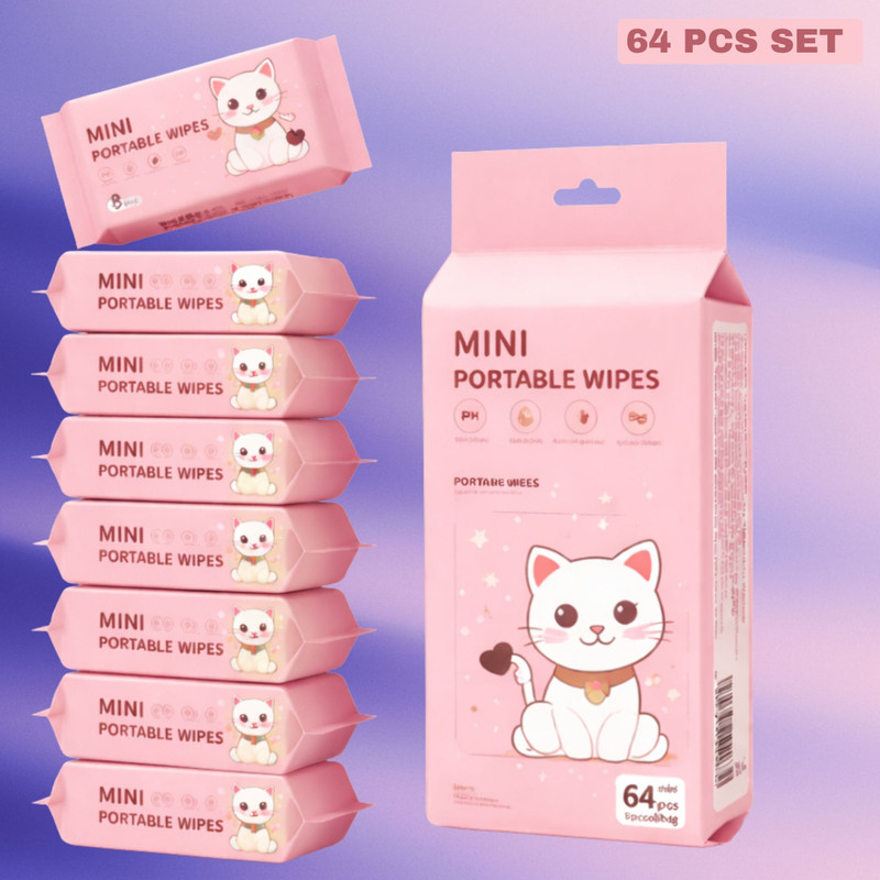 See Inside Multi-purpose use Pet Ear Eye Wipes(Pack of 64)
