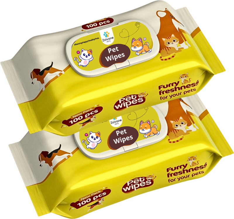 Zoivane wipesof2 Pet Ear Eye Wipes(Pack of 200)