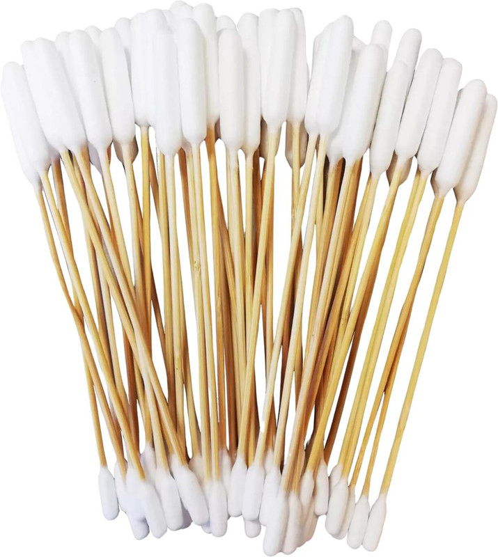 PetJoy Cotton Buds for Dogs & Cats - Dual-Sided 6 Inch Bamboo Swabs Pet Ear Eye Wipes(Pack of 50)