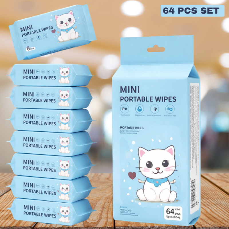 See Inside Safe for regular grooming kits Pet Ear Eye Wipes(Pack of 64)