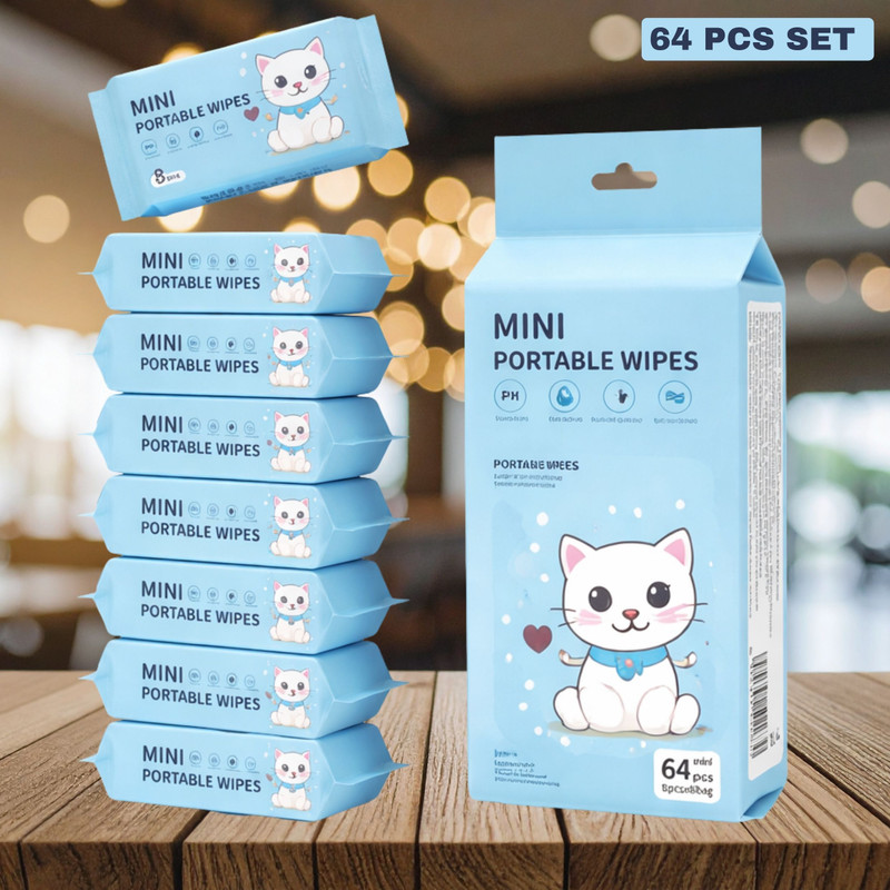 Truveli Odor-neutralizing technology Pet Ear Eye Wipes(Pack of 64)
