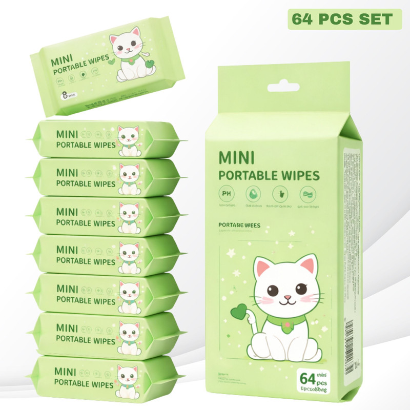 TruSwag Leaves fresh fragrance Pet Ear Eye Wipes(Pack of 64)