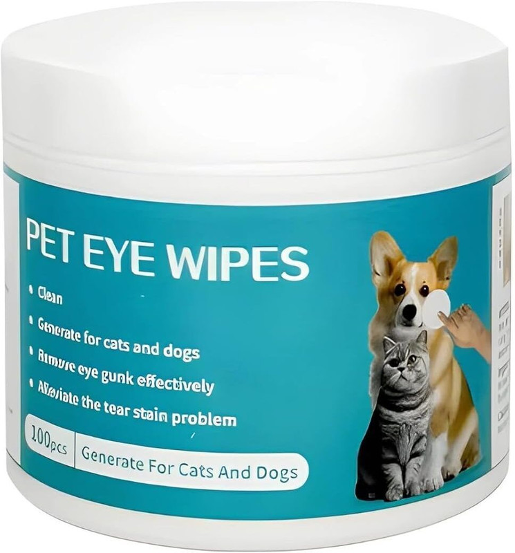 PETZ R US Cats Dogs Grooming Finger Wipes with Rosemary & Witch Hazel Alcohol Free Pet Ear Eye Wipes(Pack of 100)