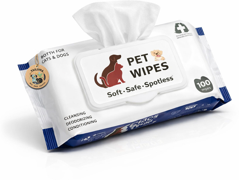 Petfun 10 pcs Wet Cleaning Gloves for Dogs & Cats Pet Ear Eye Wipes(Pack of 10)
