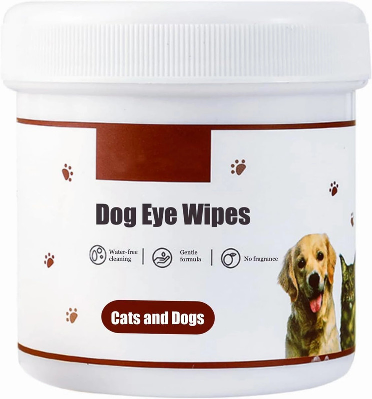 FIRAWER Dog Eye Cleaning Pads, Tear Stain Remover Wipes, Suitable for Cats & Dogs Pet Ear Eye Wipes(Pack of 200)