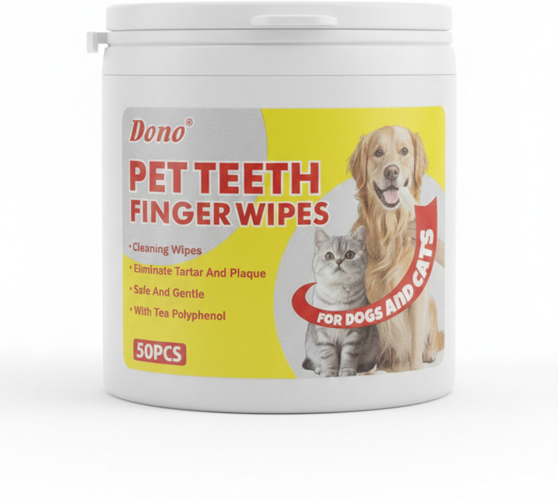 Mystic Paws Dog Teeth Finger Wipes Pet Ear Eye Wipes(Pack of 50)