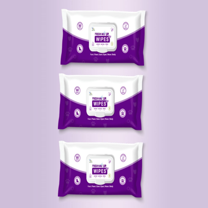 Natural Remedies Fresh Me Up Pet Cleaning Wipes, 240 Pulls Pet Ear Eye Wipes(Pack of 240)