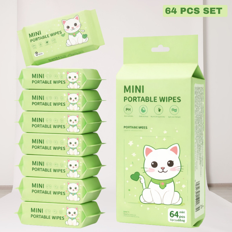 See Inside Soft & non-irritating Pet Ear Eye Wipes(Pack of 64)
