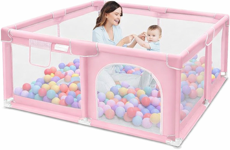 Lexara Baby Playpen Fence Kids Play Area Safety Mesh Playard Indoor Outdoor Pet Fence