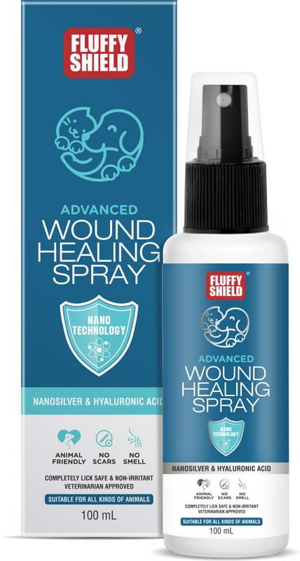 FluffyShield Advanced Wound Healing Spray NanoTechnology Colloidal Silver Pet First Aid Kit(1 Pieces)