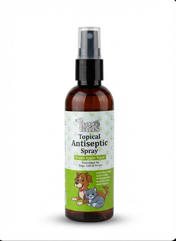 Pure Tails Topical Antiseptic Spray for Dogs & Cats Green Apple Scent Pet First Aid Kit(1 Pieces)