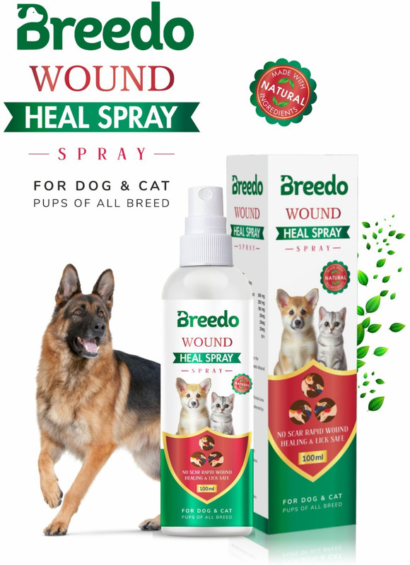 Breedo Wound Healing Spray For Dog & Cat || Lick-Safe, Non-Irritant Pet First Aid Kit Pet First Aid Kit(1 Pieces)