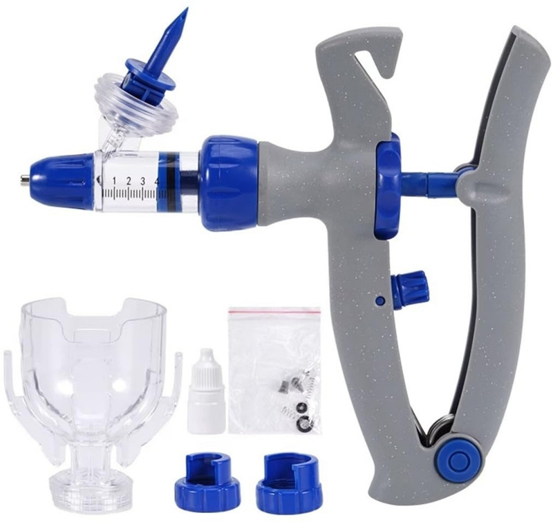 ApexLoom 5ml Continuous Syringe for Livestock (Blue) Pet First Aid Kit(1 Pieces)