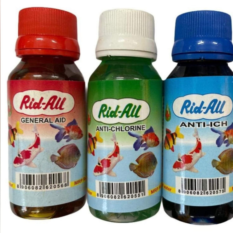 Roli RID ALL 60ML MEDICINE / PACK OF 3 MEDICINE FOR AQUARIUM Pet First Aid Kit(3 Pieces)